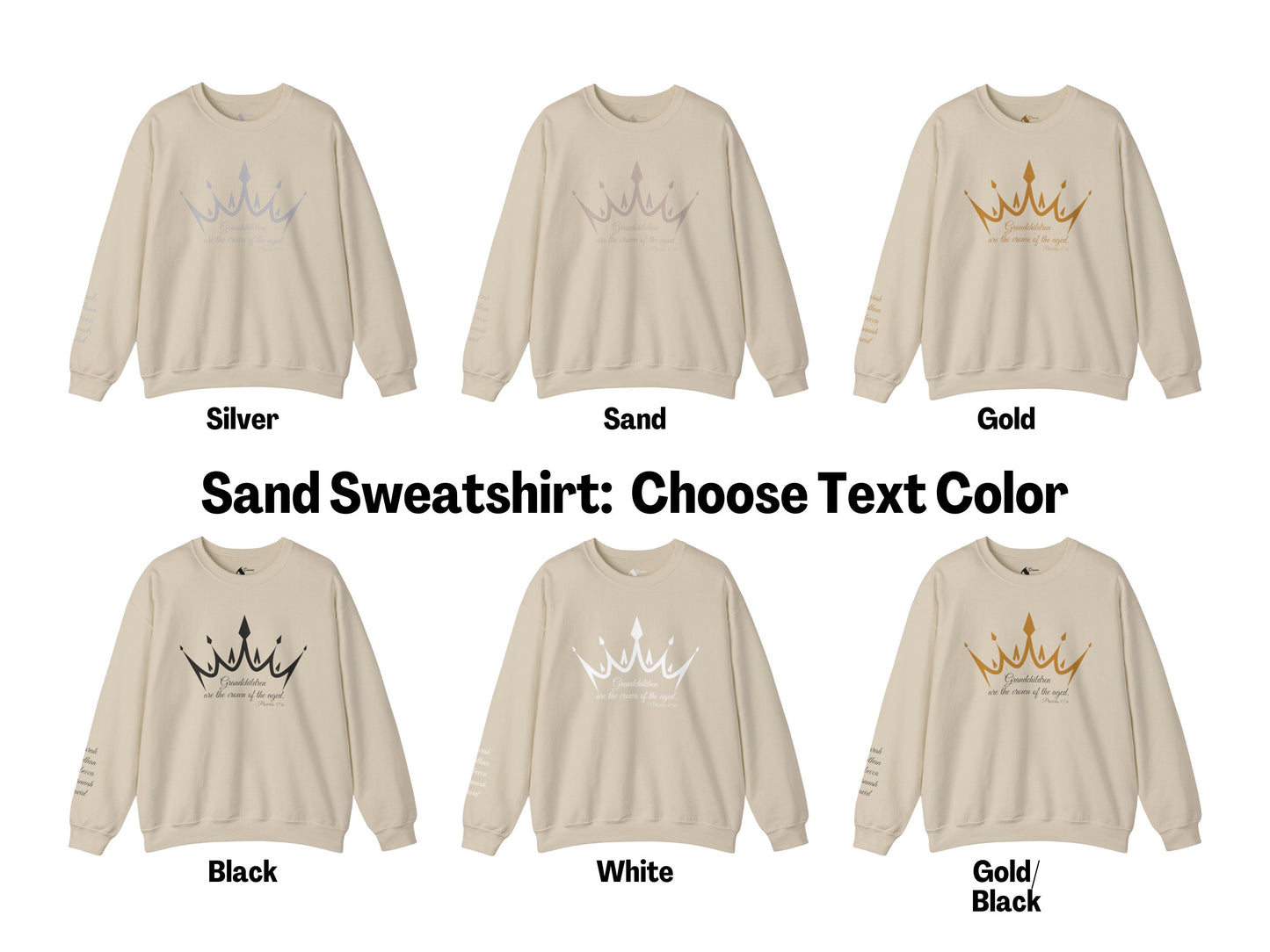 Grandchildren are the Crown of the Aged Proverbs 17:6 Personalized with Grandkids' Names