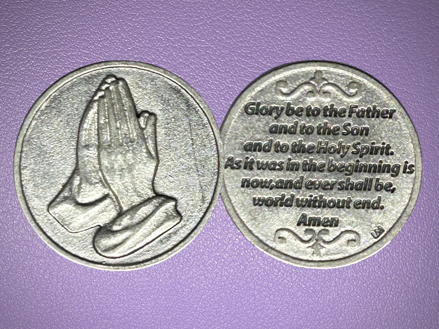 Glory Be Pocket Token with Praying Hands
