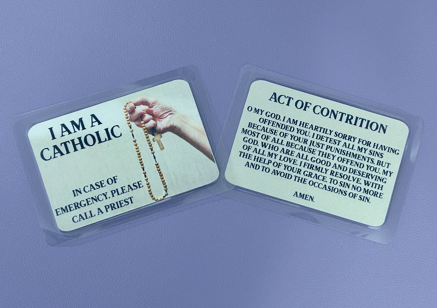 I Am Catholic Faith Cards – In Case of Emergency Call a Priest