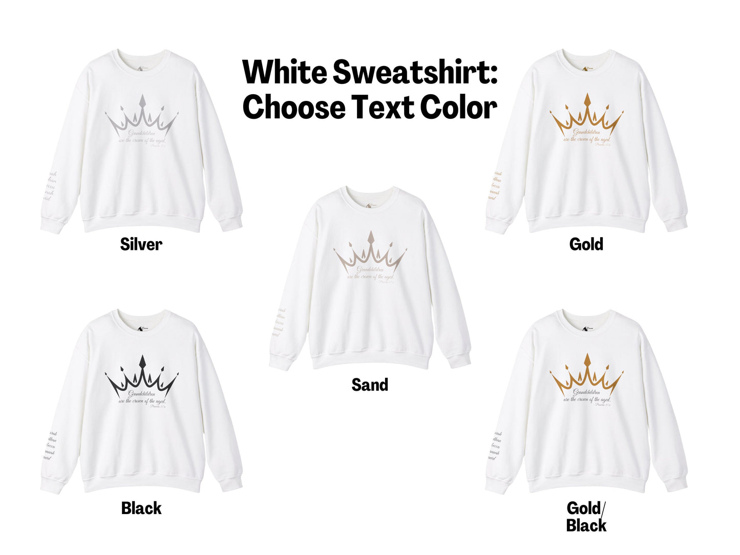 Grandchildren are the Crown of the Aged Proverbs 17:6 Personalized with Grandkids' Names