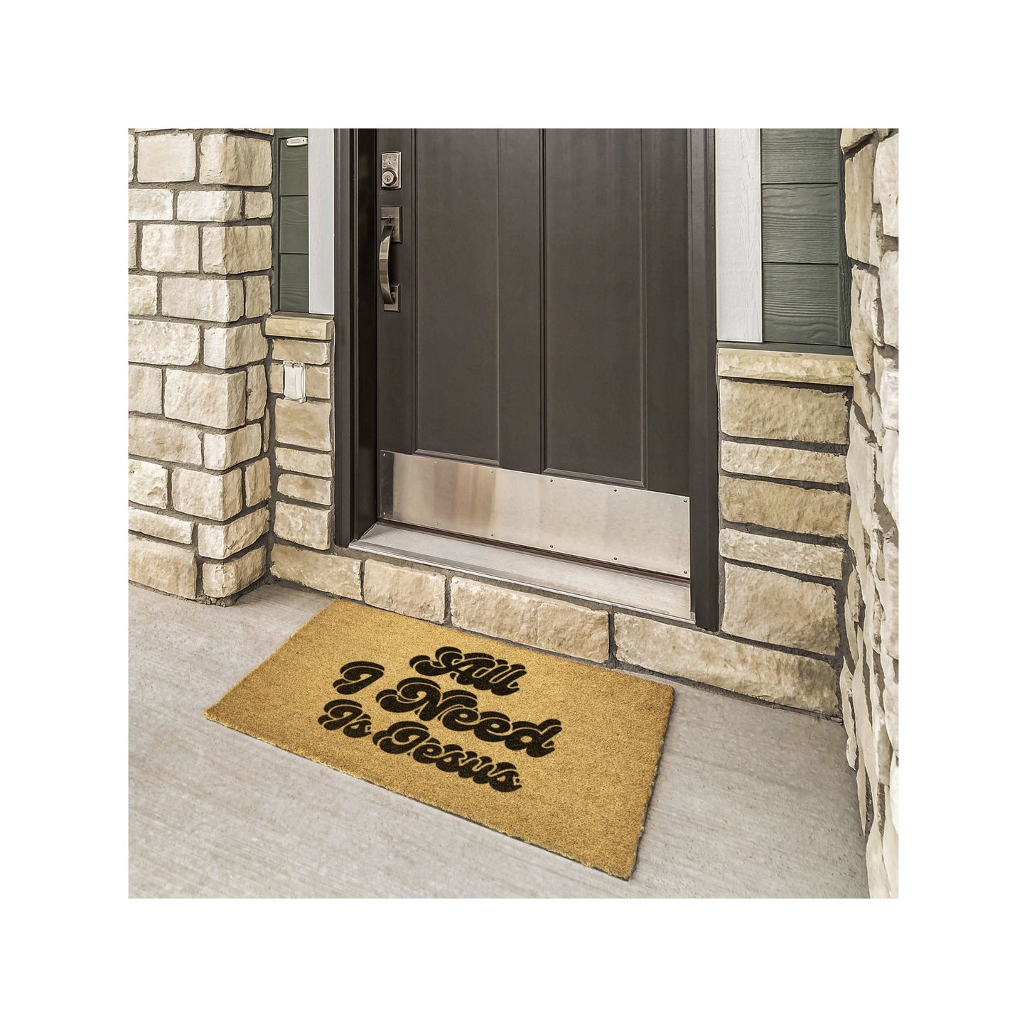 All I Need is Jesus Door Mat