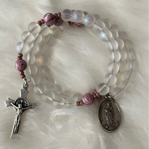 St Matthew wrap Rosary bracelet
