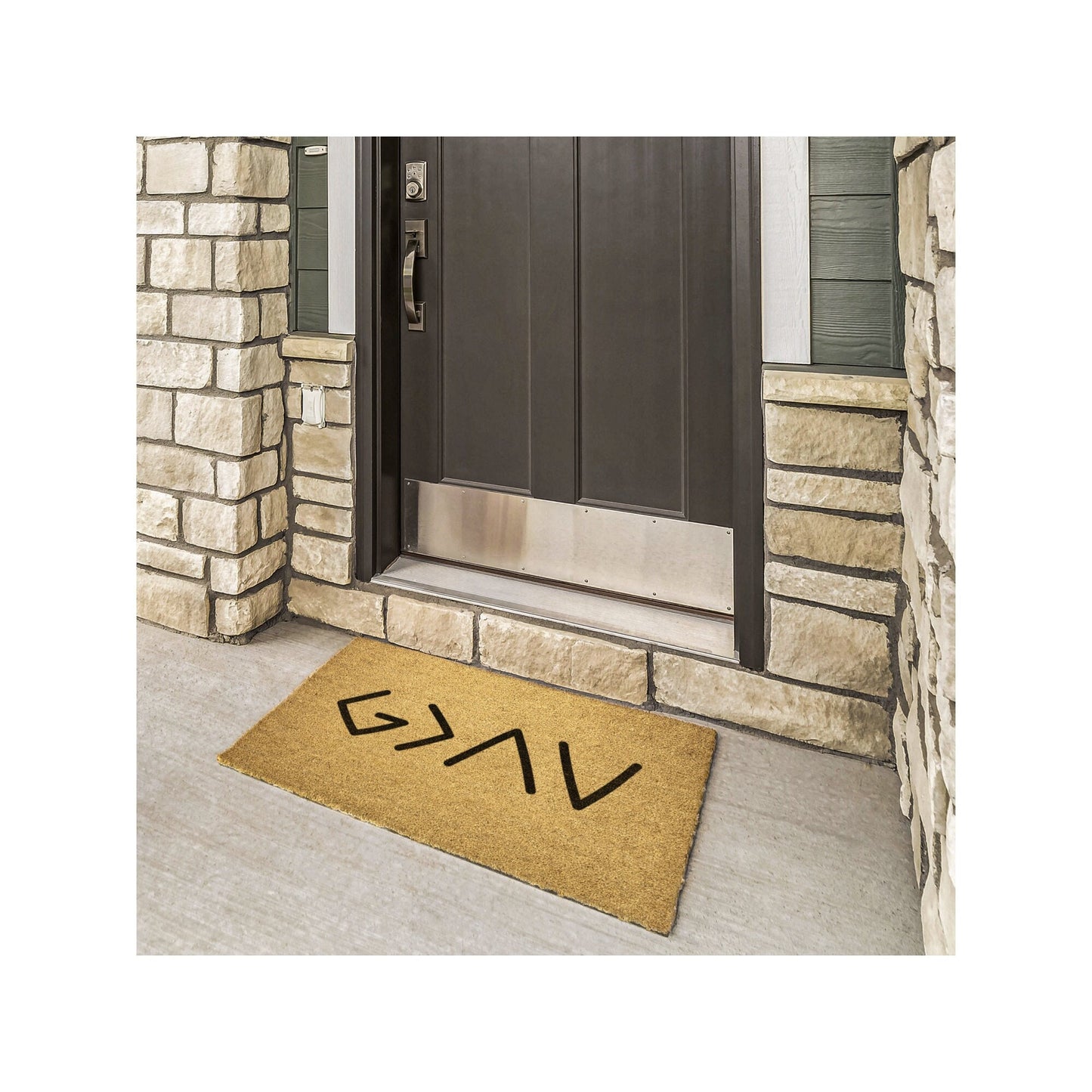 God is Greater Than the Highs and Lows Door Mat, Religious Doormat, Christian Gift, Religious Gift, Doormat w/ Anti-Slip Backing, Faith