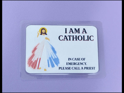 I Am Catholic Faith Cards – In Case of Emergency Call a Priest