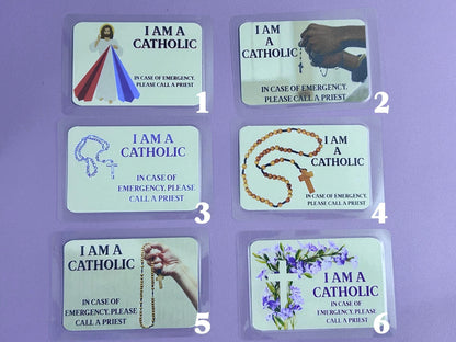 I Am Catholic Faith Cards – In Case of Emergency Call a Priest
