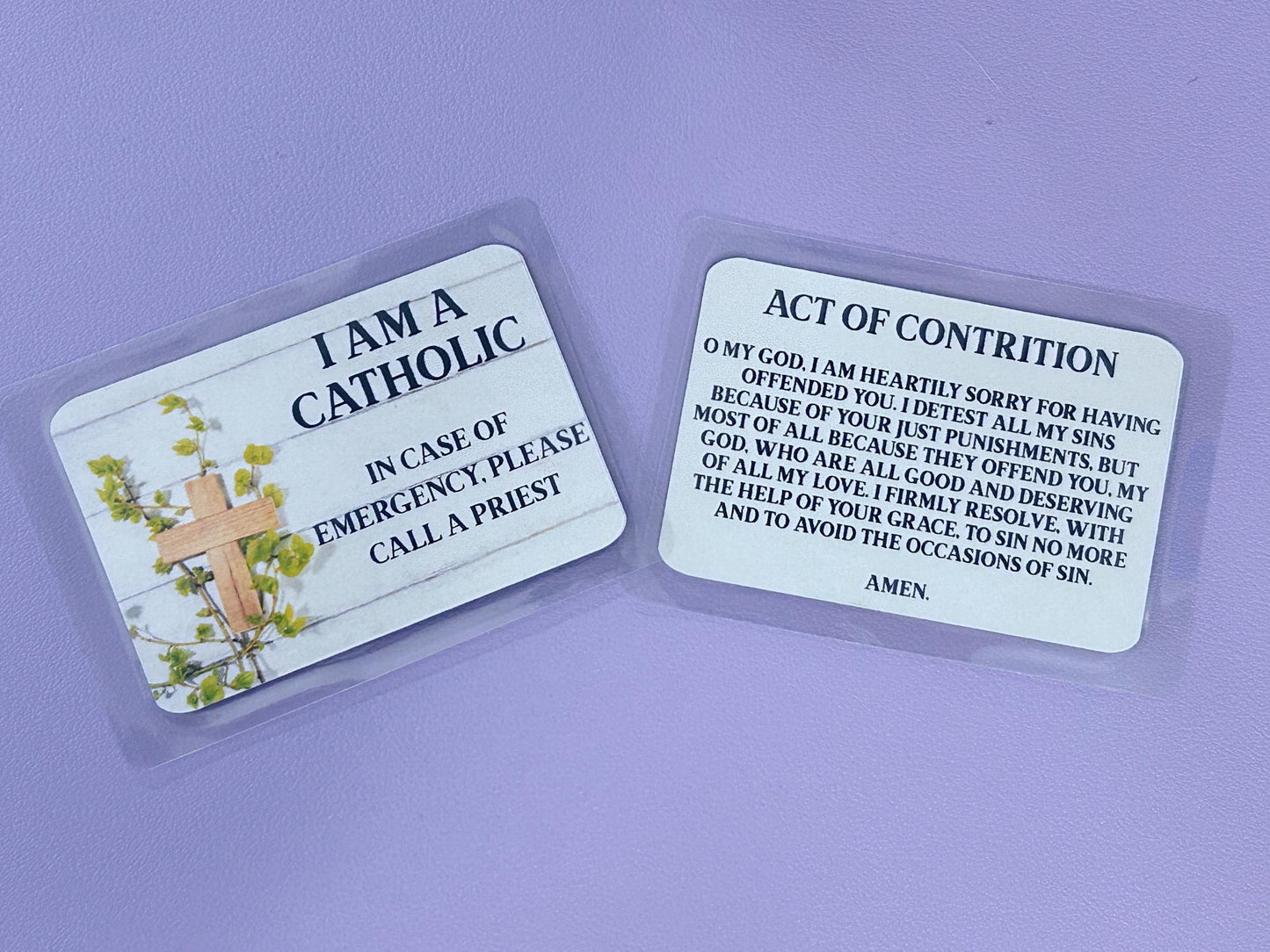I Am Catholic Faith Cards – In Case of Emergency Call a Priest