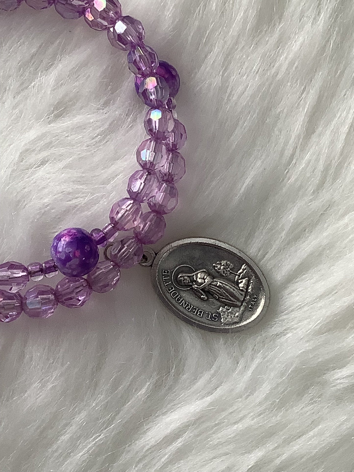 St Bernadette Lupus Inspired Rosary Wrap Bracelet