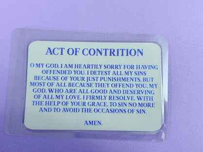 Blue Rosary I Am Catholic Faith Cards – In Case of Emergency Call a Priest