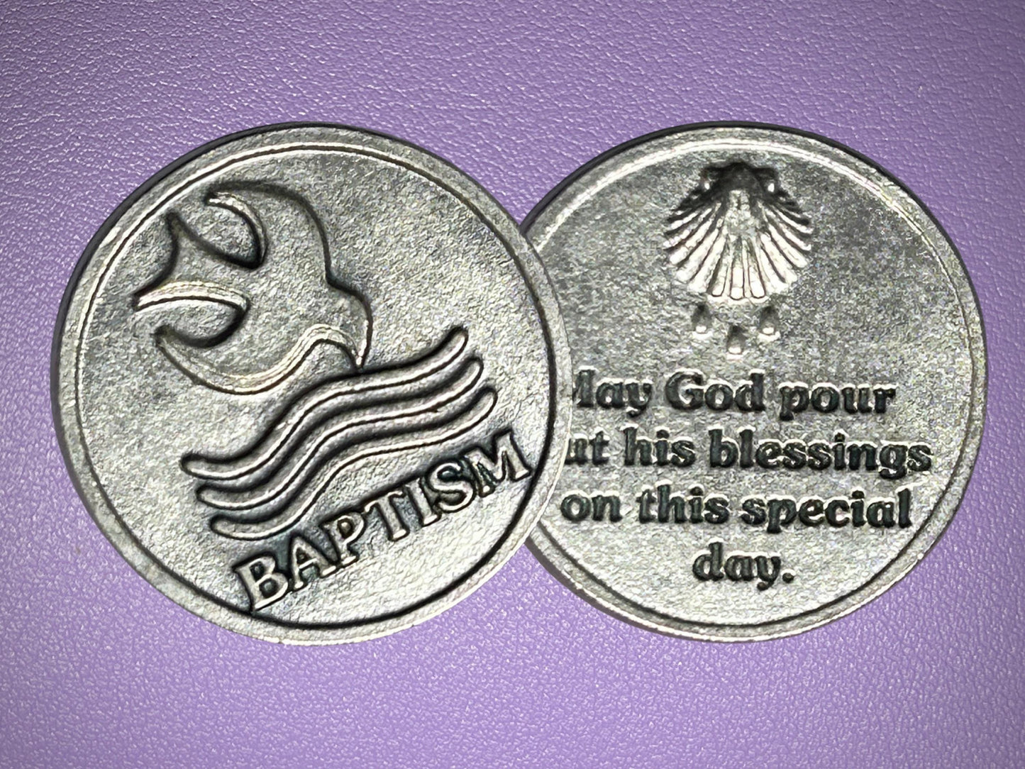 Baptism Pocket Token - May God Pour Out His Blessings on This Special Day