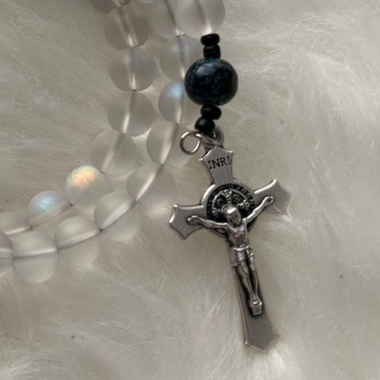 St Martin de Porres medal wrap Rosary bracelet