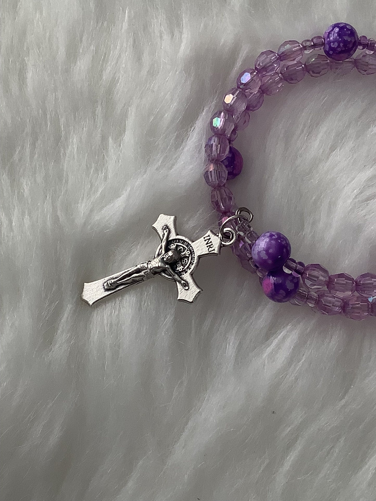 St Bernadette Lupus Inspired Rosary Wrap Bracelet