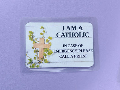 I Am Catholic Faith Cards – In Case of Emergency Call a Priest