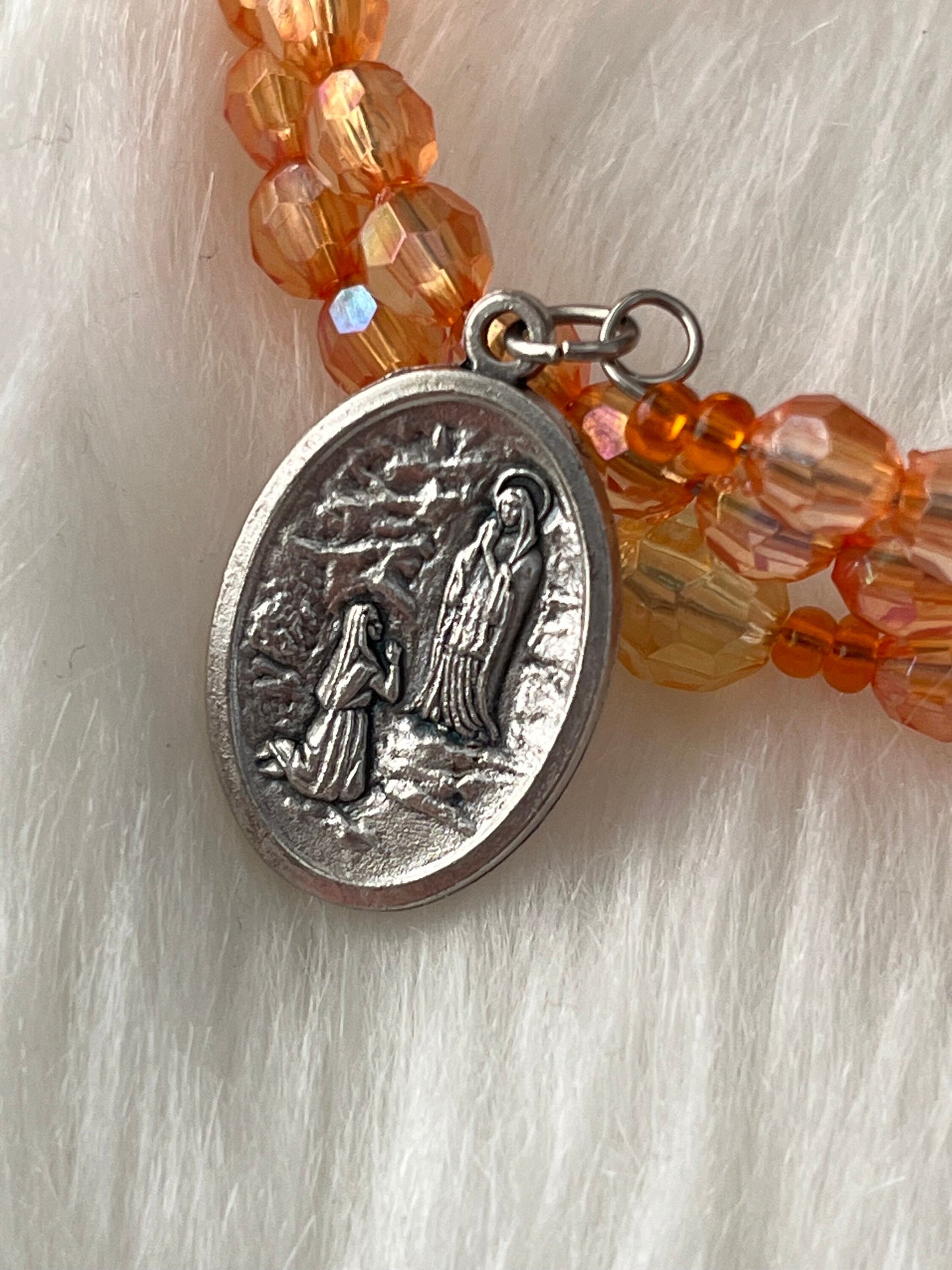 St Bernadette Multiple Sclerosis Inspired Rosary Wrap Bracelet