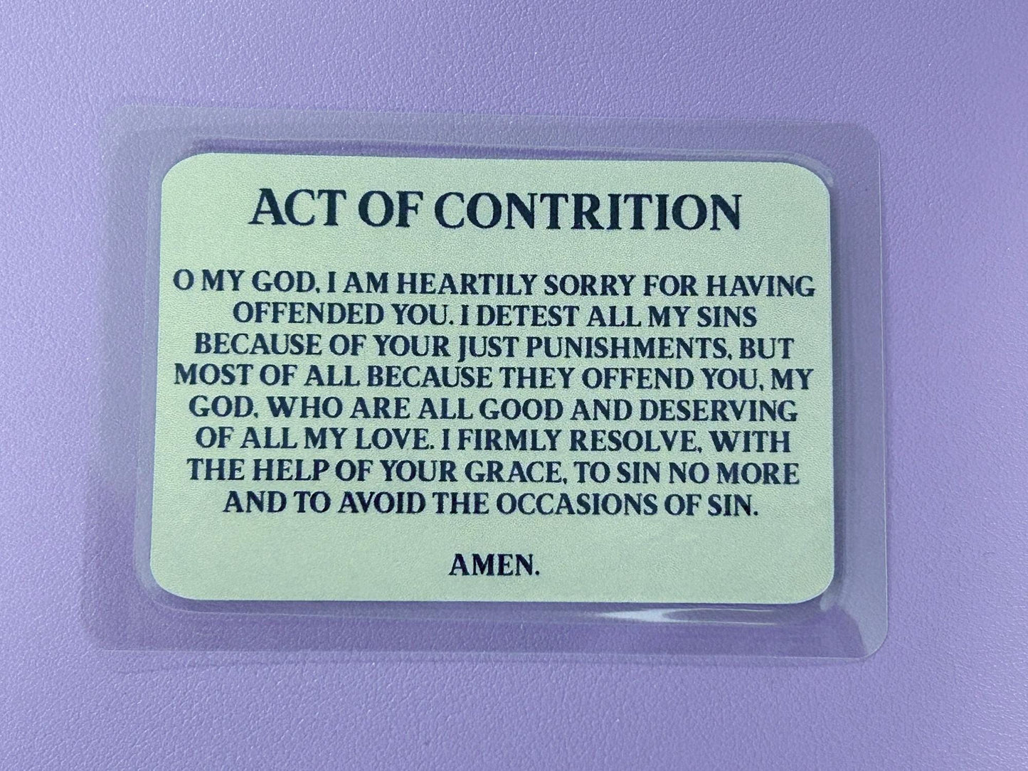 Hand holding Rosary I Am Catholic Faith Cards – In Case of Emergency Call a Priest