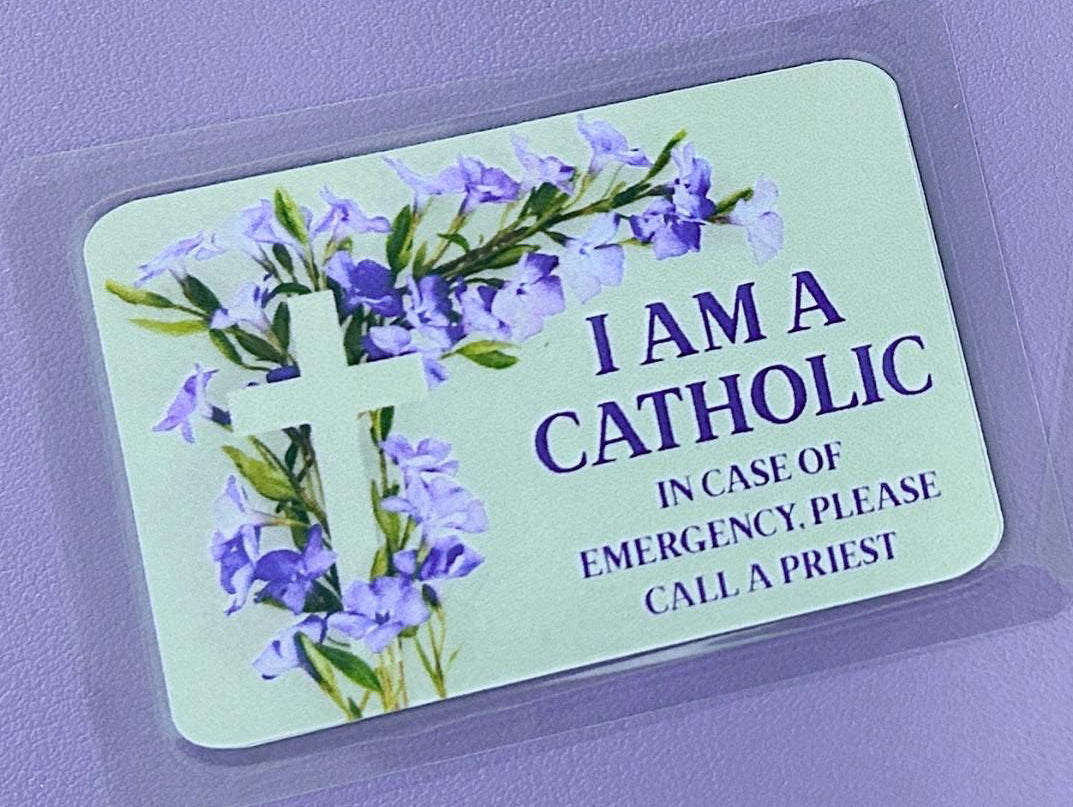 I Am Catholic Faith Cards – In Case of Emergency Call a Priest
