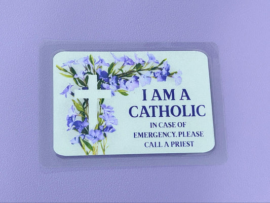 I Am Catholic Faith Cards – In Case of Emergency Call a Priest