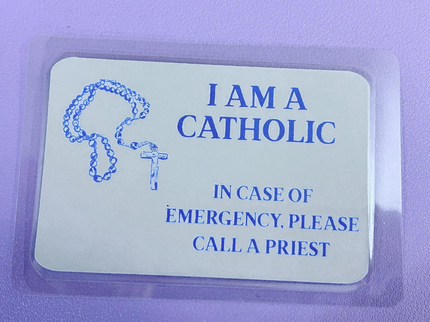 I Am Catholic Faith Cards – In Case of Emergency Call a Priest