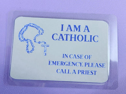 I Am Catholic Faith Cards – In Case of Emergency Call a Priest