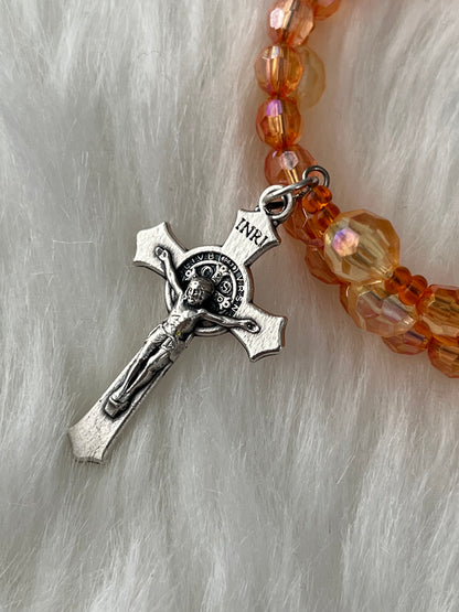 St Bernadette Multiple Sclerosis Inspired Rosary Wrap Bracelet