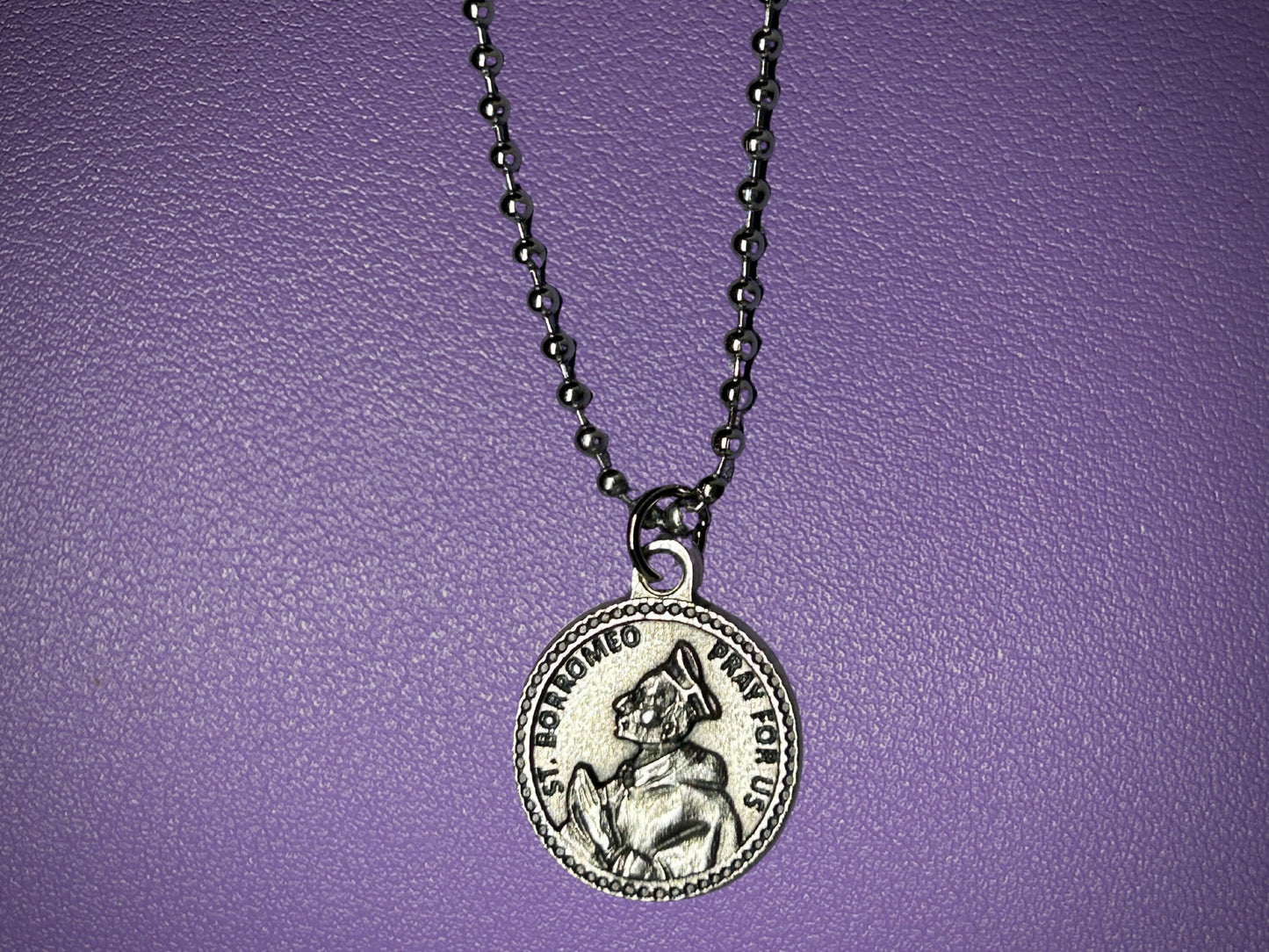 Saint Charles Borromeo Round Medal