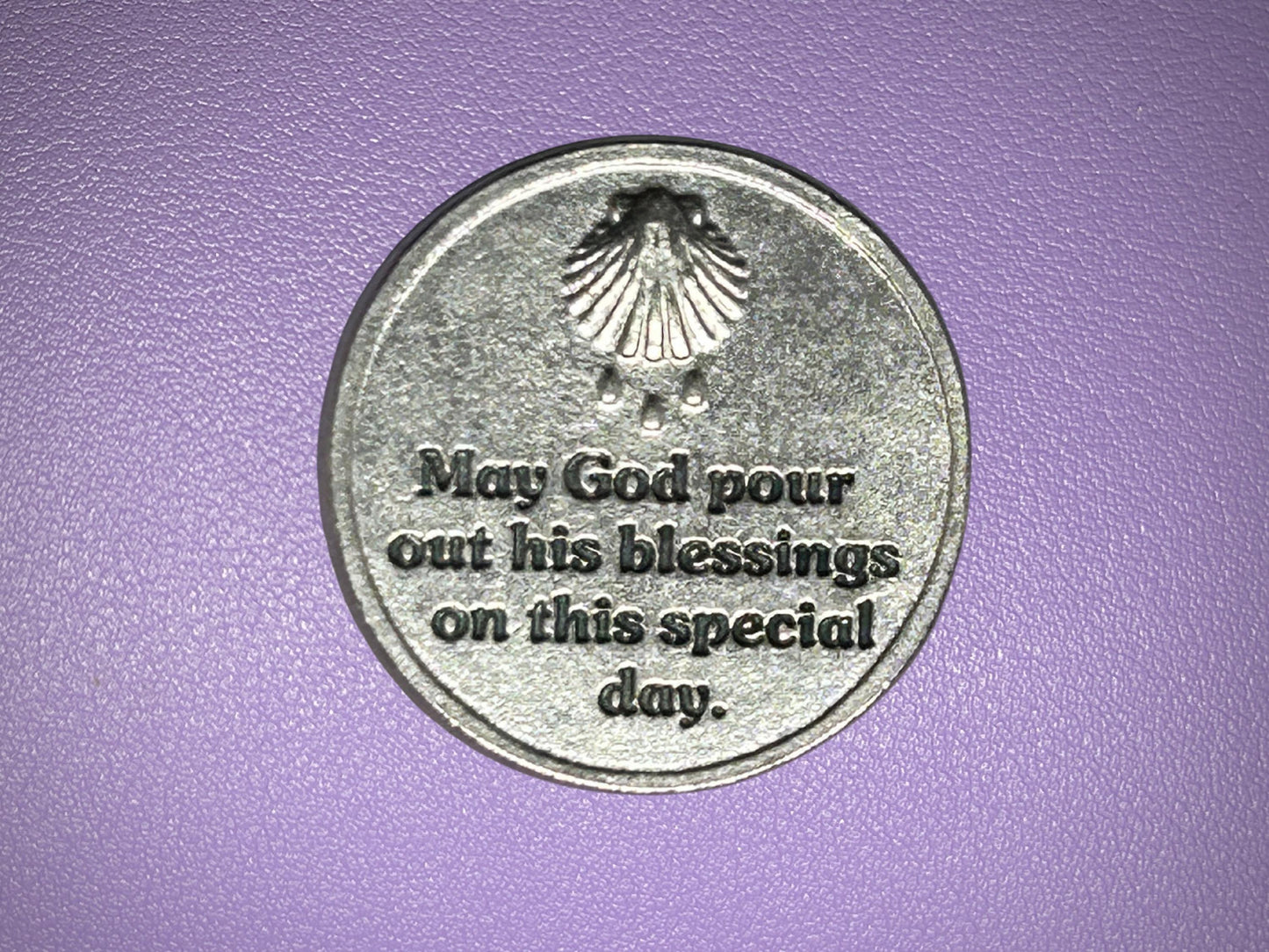 Baptism Pocket Token - May God Pour Out His Blessings on This Special Day