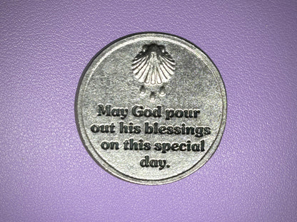 Baptism Pocket Token - May God Pour Out His Blessings on This Special Day