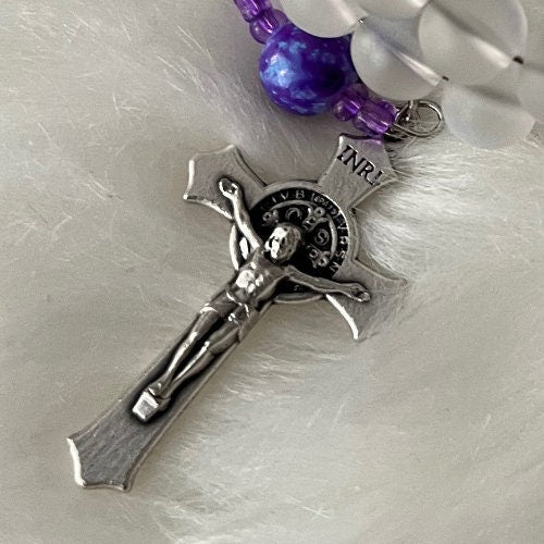 St Martin de Porres medal wrap Rosary bracelet