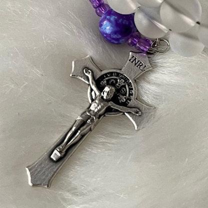 St Martin de Porres medal wrap Rosary bracelet