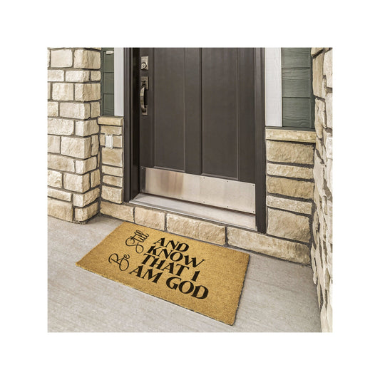 Be Still and Know That I am God Coir Door Mat