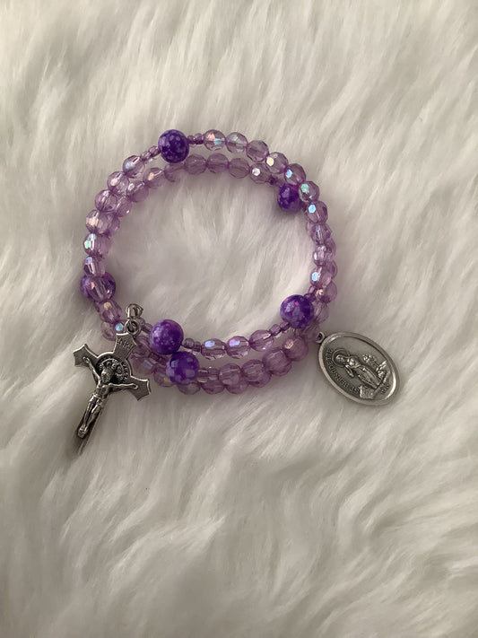 St Bernadette Lupus Inspired Rosary Wrap Bracelet