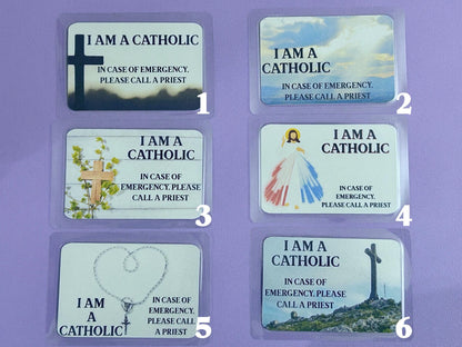 I Am Catholic Faith Cards – In Case of Emergency Call a Priest