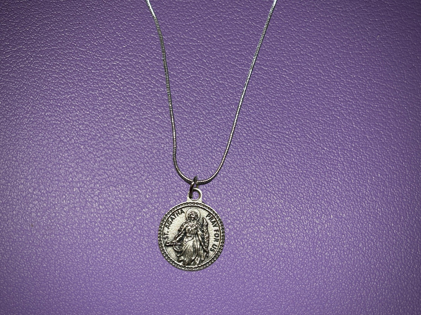 Saint Agatha Round Medal