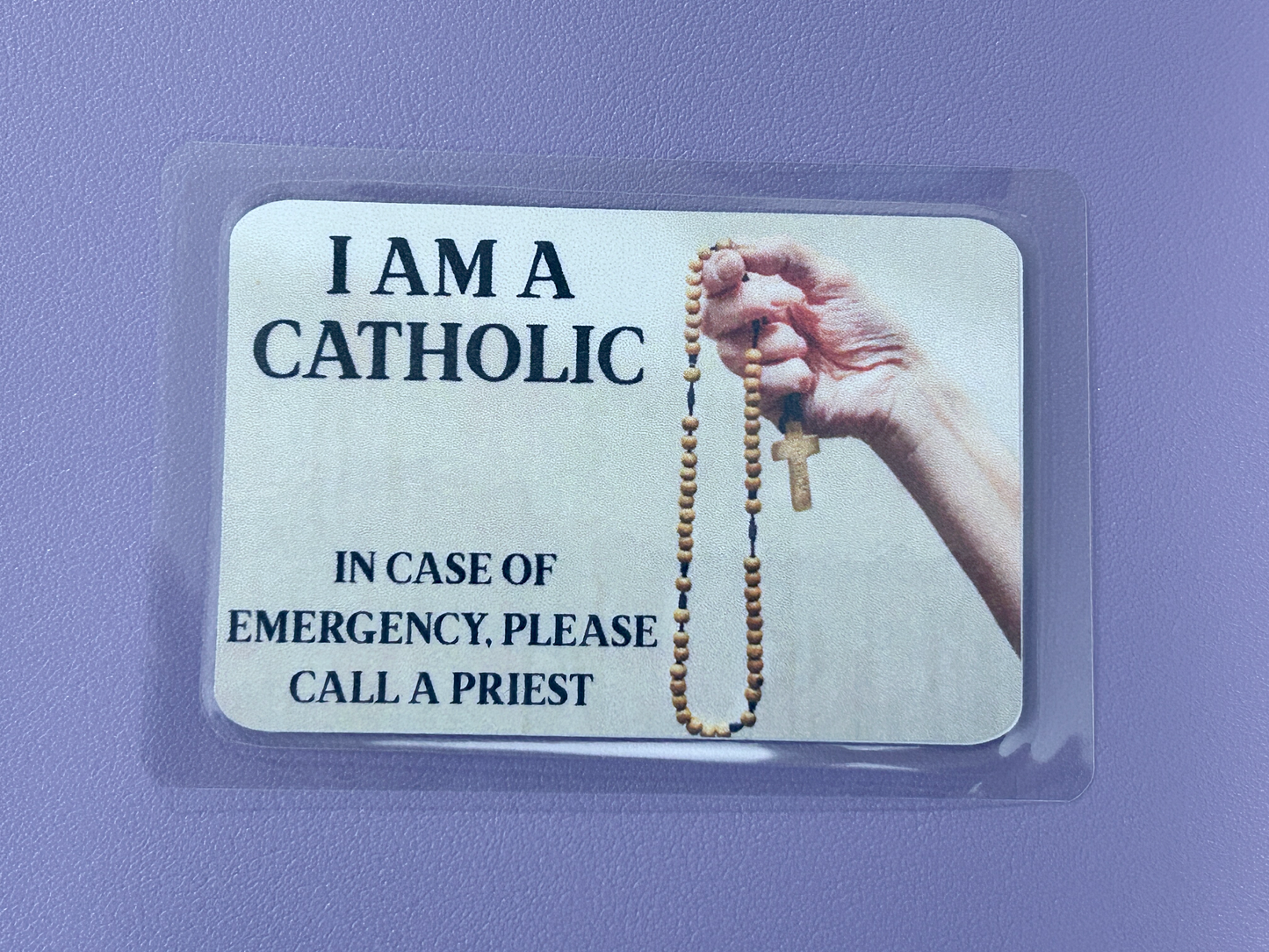 I Am Catholic Faith Cards – In Case of Emergency Call a Priest