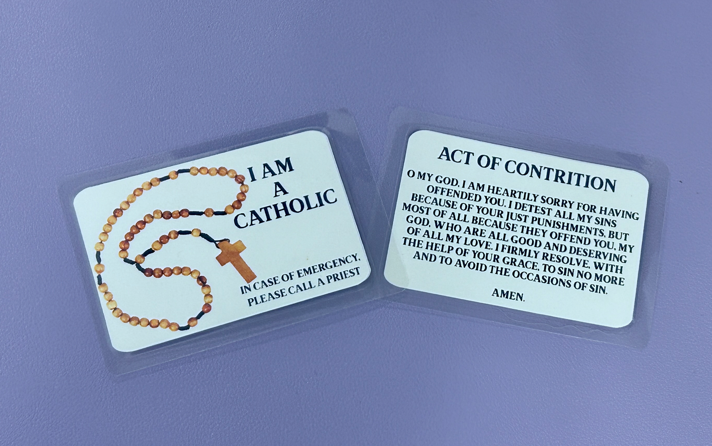 I Am Catholic Faith Cards – In Case of Emergency Call a Priest