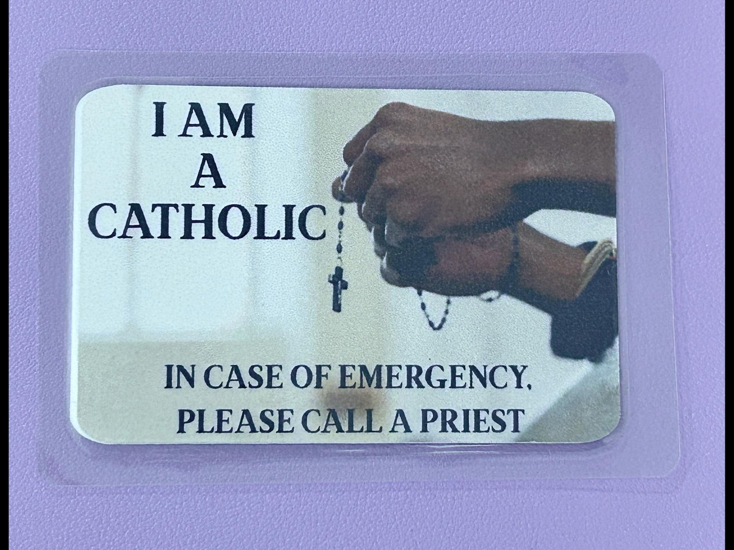 I Am Catholic Faith Cards – In Case of Emergency Call a Priest