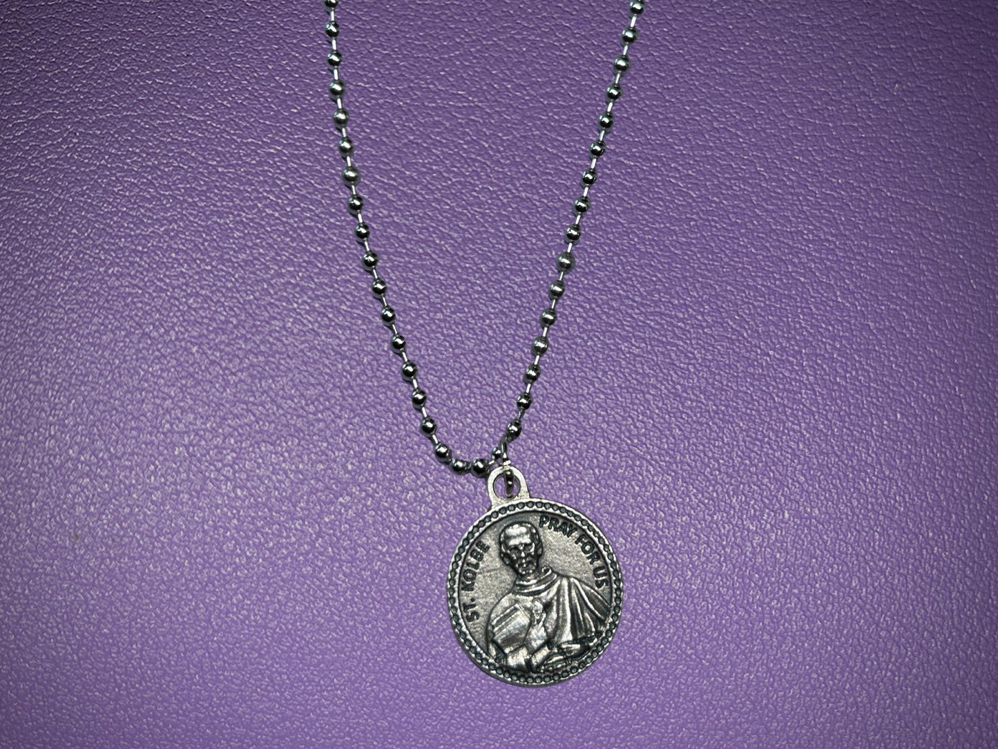 Saint Maximilian Kolbe Round Medal