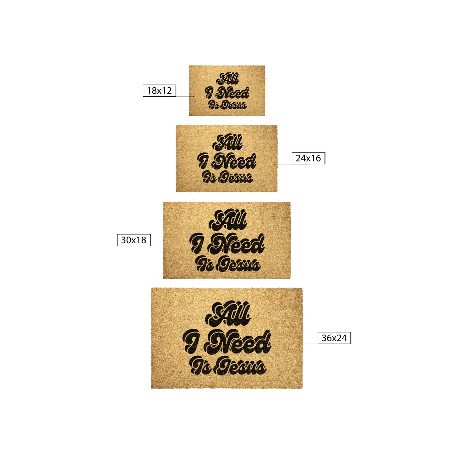 All I Need is Jesus Door Mat
