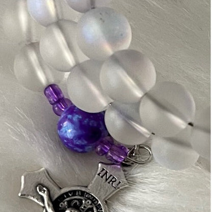 St Martin de Porres medal wrap Rosary bracelet