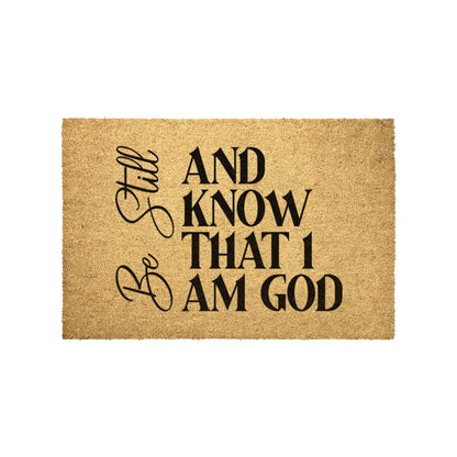 Be Still and Know That I am God Coir Door Mat