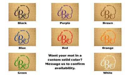 Be Bold Brave Courageous Joshua 1:9 Door Mat