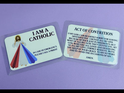 I Am Catholic Faith Cards – In Case of Emergency Call a Priest
