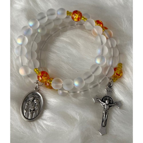 Holy Family Rosary Wrap Bracelet