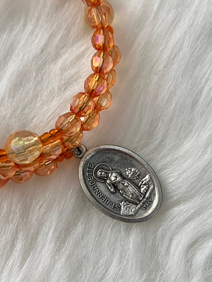 St Bernadette Multiple Sclerosis Inspired Rosary Wrap Bracelet