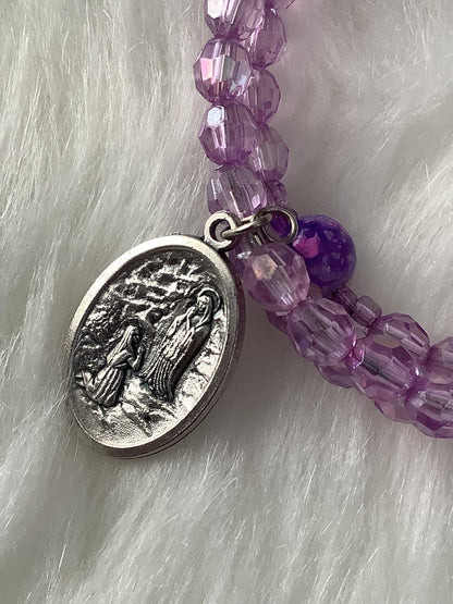 St Bernadette Lupus Inspired Rosary Wrap Bracelet