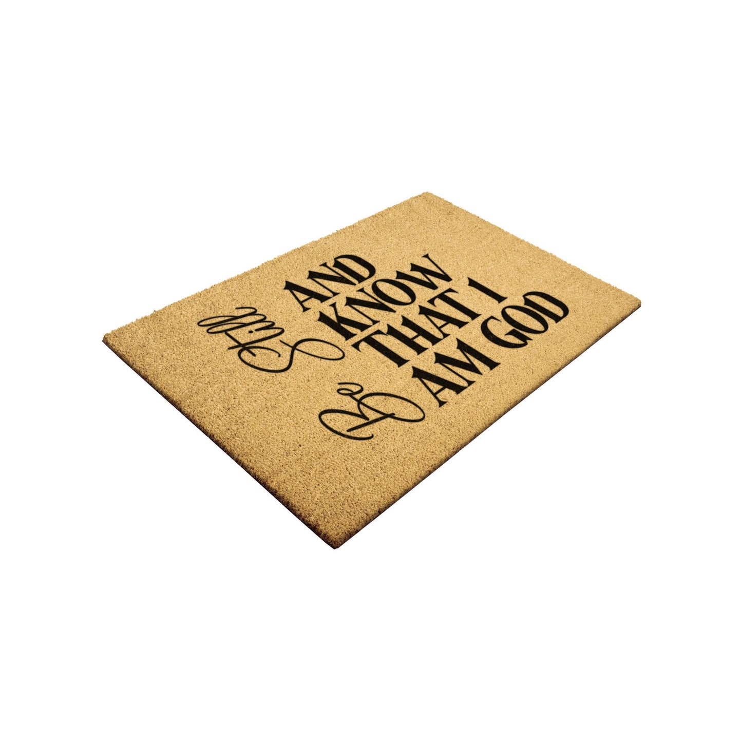 Be Still and Know That I am God Coir Door Mat