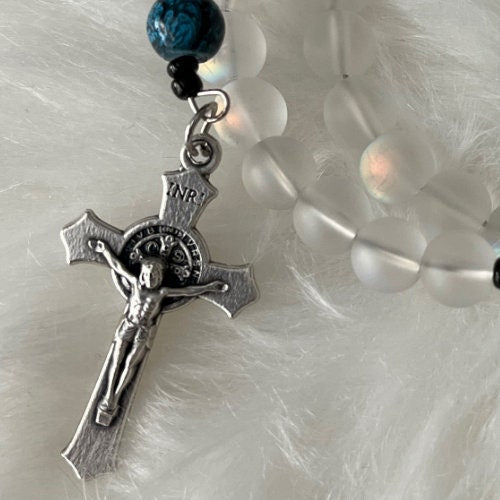 St Christopher medal wrap Rosary bracelet