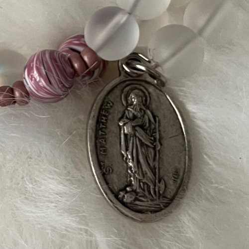 St Matthew wrap Rosary bracelet