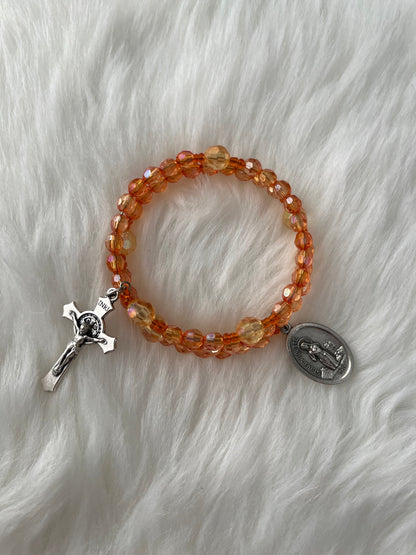 St Bernadette Multiple Sclerosis Inspired Rosary Wrap Bracelet