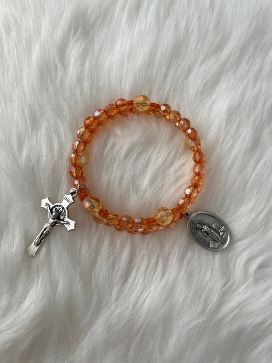 St Bernadette Multiple Sclerosis Inspired Rosary Wrap Bracelet
