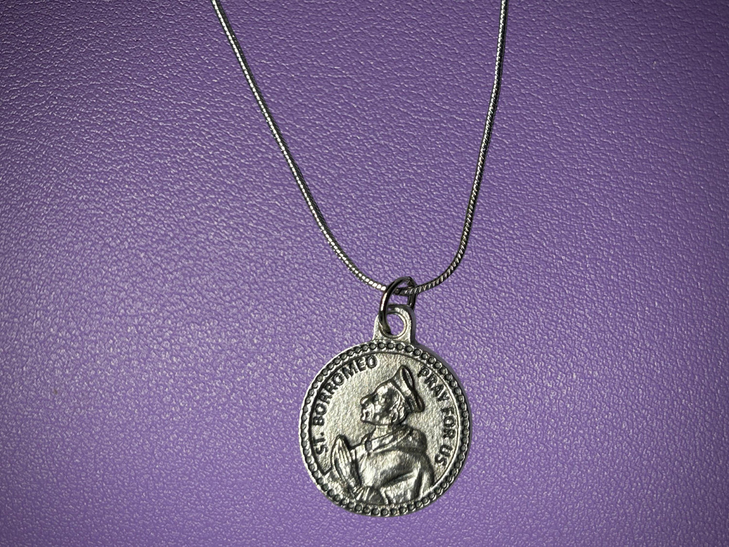 Saint Charles Borromeo Round Medal